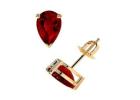 Ruby Pear Classic Four Prong Stud Earrings Online - GemsNY