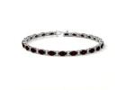 Women’s Ruby Oval Diamond Bracelet Luxury Jewelry