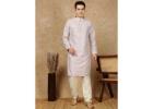Buy Embroidered Kurta for Men | Men's ethnic Wear | Sanwara