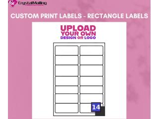 Custom Print Labels – Rectangle Labels (99.1 × 38.1 mm Matt)