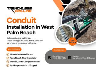 Underground Electrical Conduit Installation in West Palm Beach – Call Today