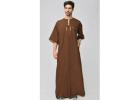Buy Mens Arabic Kashibo Thobe: Jubba With Pockets