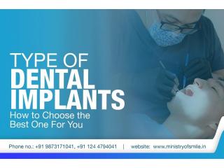 Get the Best Dental Implants in Gurgaon at Ministry of Smile