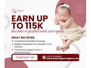 EARN UP TO 115K BY BECOMING A SURROGATE & MAKING PARENTHOOD POSSIBLE!