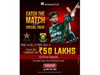 Catch Every Moment of PAK vs SA with Winmatch’s Playbook