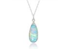 2.5 Ct Ethiopian Opal Pendant – Pear Shaped with Blue Dot