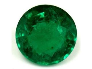 Round Shape 0.60 cts GIA Certified Natural Emerald Stone