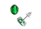 AAAA Quality Natural Green Emerald Earrings for Women