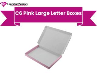 C6 Pink Large Letter Box – Single-Wall Cardboard Postal Box