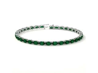 Emerald Stone Women Bracelets in Oval Shape Stones