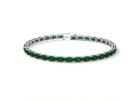 Emerald Stone Women Bracelets in Oval Shape Stones