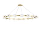 Austen Light: Elegant Linear Ceiling Light with Spanish Alabaster Shades