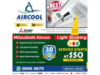 Mitsubishi AC Light Blinking