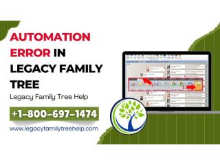 Fixing the Automation Error in Legacy Family Tree Software Easily