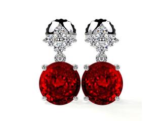 Ruby Diamond Earrings Available Online | GemsNY