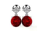 Ruby Diamond Earrings Available Online | GemsNY