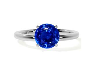 Buy 14K White Gold Blue Sapphire Engagement Rings Online
