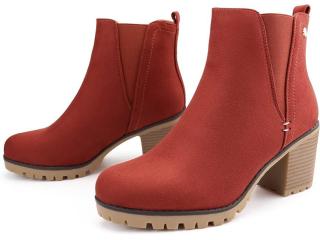 JABASIC Women Casual Ankle Booties Block Heel Slip On Chelsea Boots