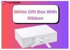 Elegant White Gift Box With Ribbon – 315×260×105 mm Present Box