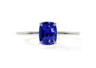 Buy Affordable Natural Blue Sapphire Cushion Halo Ring