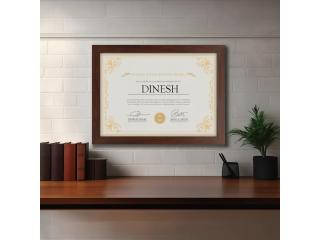 Framed Certificates Printing