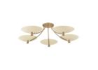 Wolfe 5-Light Semi Flushmount – Patina Brass Modern Ceiling Lighting