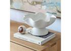 Elegant White Pedestal Bowl for Modern Styling | Norsu Interiors