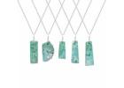 Natural Variscite Raw Crystal Pendant Necklace