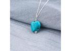Natural Tibetan Turquoise Raw Crystal Pendant Necklace | AA+ Genuine Healing Gemstone 