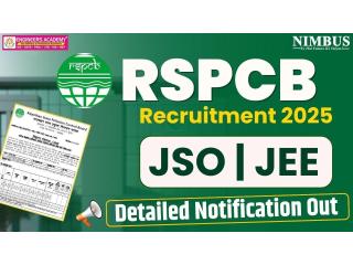 RSPCB JEE JSO Vacancy 2025 | Check Branch-Wise Job