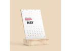 Desk Calendar With Wooden Stand
