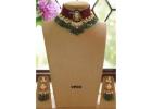 Handmade kundan Choker Necklace Set