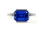 Order Best Emerald Cut Sapphire Engagement Rings 0.70cts 