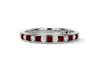 Classic Ruby Wedding Band – 0.91cttw Diamond & Ruby Ring