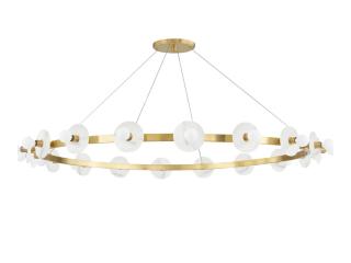 Austen Light: Elegant Linear Ceiling Light with Spanish Alabaster Shades