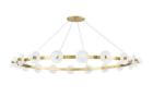 Austen Light: Elegant Linear Ceiling Light with Spanish Alabaster Shades