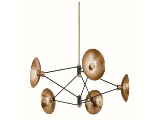 Axel Light | Modern Ceiling Light with Soft Black & Patina Brass Accents