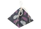 Triangle Gift Box – Black Mauve Fish & Pineapple Print