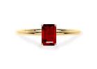 Ruby Emerald Cut Affordable Engagement Rings