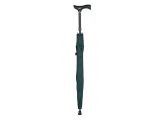Walking Stick Umbrella with Green Canopy and Fritz Handle