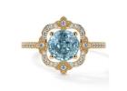 Luxury  Aquamarine Diamond Engagement Rings 
