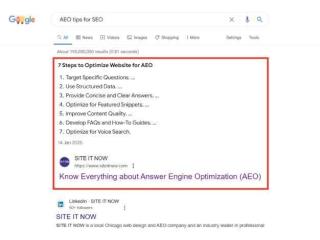 Will AEO help me show up in AI answers like ChatGPT and Google SGE?