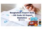 Bangladesh Export Data – HS Code 22 Export Statistics