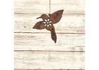 Rusty Metal Hummingbird Garden Ornament – Handmade USA