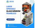 Elegant Large Openable Glass Window Frameless Design