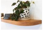 Organic Elegance with Handcrafted Curved Floating Shelf