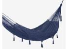 Queen Size Blue Mayan Style Cotton Hammock for Relaxed Outdoor Living