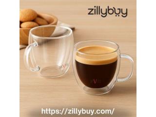 Buy Double Wall Glass Tea Cup Elegant and Hot