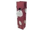 Dull Red Wine Gift Bag – Handmade Leaf Print Bags (Set 2)