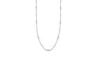 Buy 18 Karat White Gold Chain Barrel Necklace with Diamonds